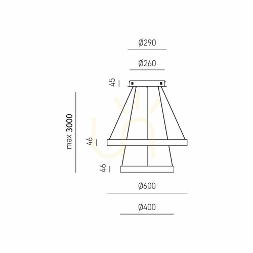 Prüfen CRISEIDE S/2P FCRSO3 Pendelleuchte, gebürstetes Gold, Gea Luce