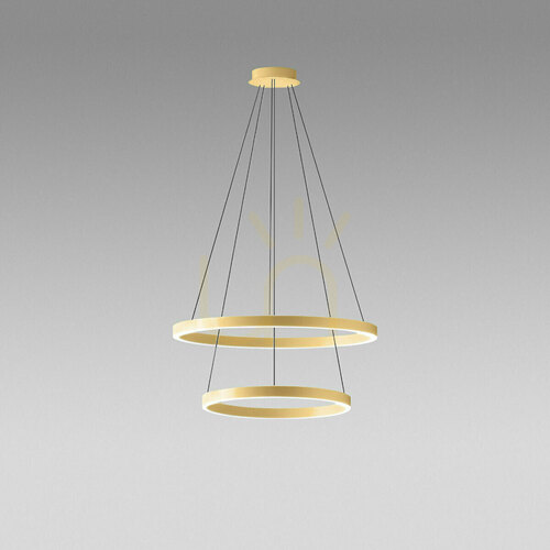 Prüfen CRISEIDE S/2P FCRSO3 Pendelleuchte, gebürstetes Gold, Gea Luce
