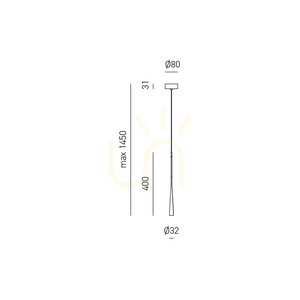 DAFNE S/P FDA1PO Gold-Pendelleuchte von Gea Luce small 1