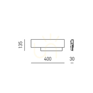 DOHA A/P FDOAB1 Wandleuchte mit weißem Rahmen von Gea Luce small 1