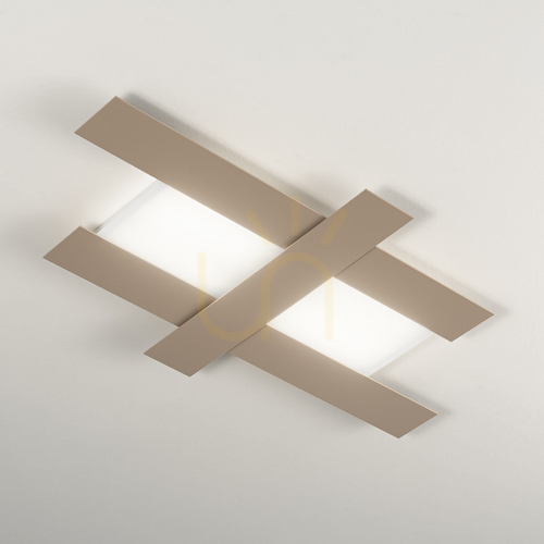 Prüfen DOHA P/G FDOPT3 Deckenleuchte, grau-braun, Gea Luce