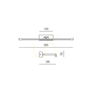 Wandleuchte GAP452C in Chrom von Gea Luce small 1