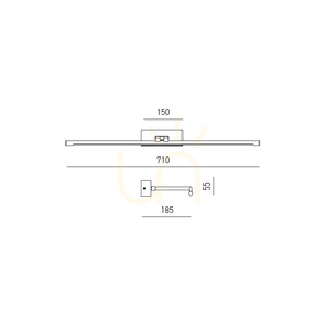 Wandleuchte GAP463C 71 cm antikes Messing Gea Luce small 1