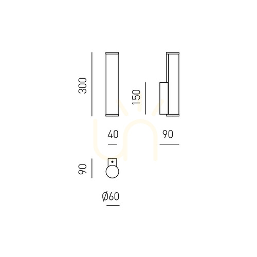 Prüfen GAP481C Chrom-Wandleuchte von Gea Luce, IP44