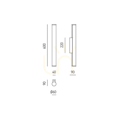 Prüfen GAP482C Wandleuchte „Gea Luce“ in Weiß, IP44