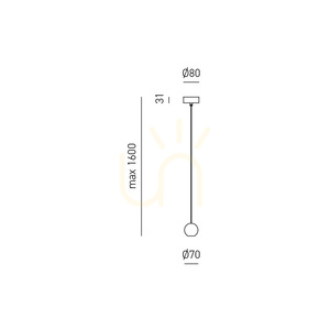 GUYA S/1 FGUSO1 Gold-Pendelleuchte von Gea Luce small 1