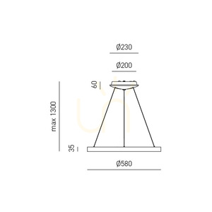 KRIZIA S/M 3000K FKRSO2 Gold Gea Luce Pendelleuchte small 1