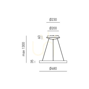 KRIZIA S/P 3000K FKRSB1 Pendelleuchte „Gea Luce“ in Weiß small 1