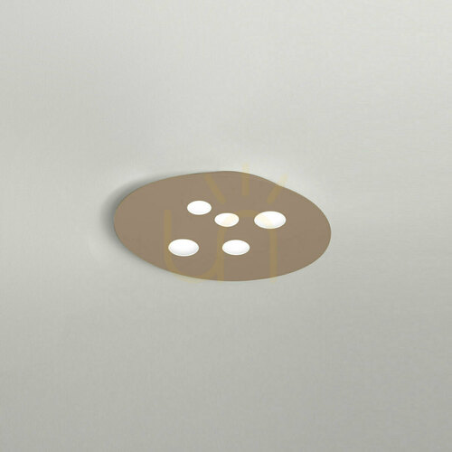 Prüfen LUNA P/M FLUPT2 Deckenleuchte, grau-braun, Gea Luce