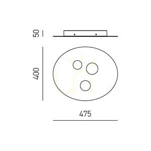 LUNA P/P FLUPB1 Deckenleuchte, Weiß, Gea Luce small 1