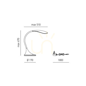 GLS004 Tischlampe „Gea Luce“ in Grau small 1