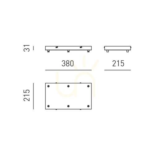 Prüfen OFELIA MINI B R/6 FOFBB6R Deckenrosette, Weiß, Gea Luce