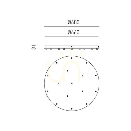 Prüfen OFELIA MINI B T/16 FOFBB16 – Weiße Deckenrosette von Gea Luce