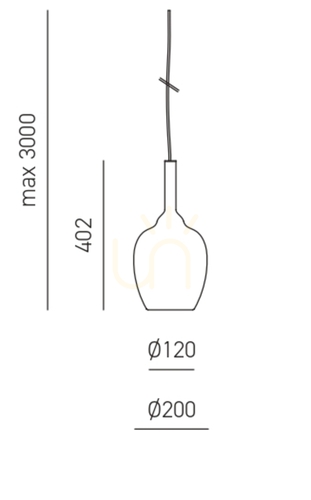 Prüfen OFELIA S/10 FOFSAM10 Pendelleuchte, transparent bernsteinfarben, Gea Luce