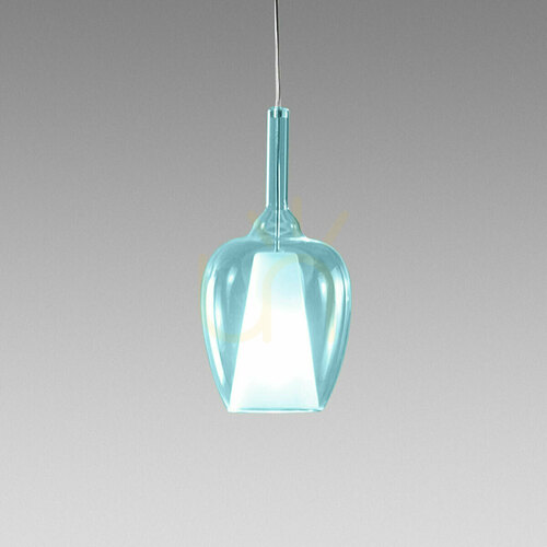 Prüfen OFELIA S/10 FOFSB10 Pendelleuchte, transparent blau, Gea Luce