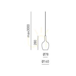 OFELIA S/10 MINI FOFSA10M Pendelleuchte, rauchfarben-transparent, Gea Luce small 1