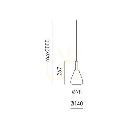 Prüfen OFELIA S/11 MINI FOFSAM11M Pendelleuchte, bernsteinfarben-transparent, Gea Luce