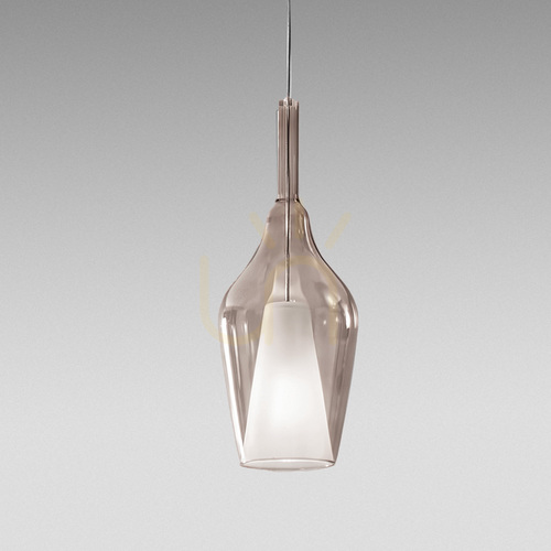 Prüfen OFELIA S/12 FOFSA12 Pendelleuchte, rauchfarben-transparent, Gea Luce