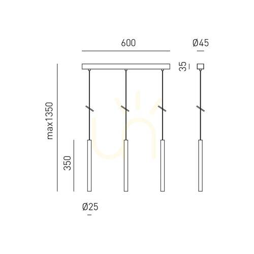 Prüfen THALASSIA S/3P FTHSO3 Gold-Pendelleuchte von Gea Luce
