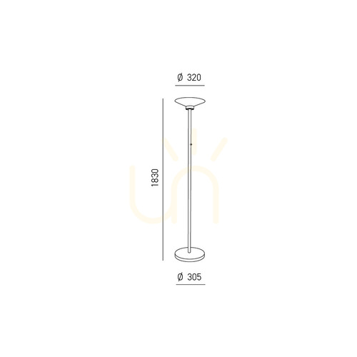 Prüfen GPIB10 Stehlampe, Weiß, Gea Luce