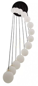 Pendelleuchte Sigma Piano 15 Antresola Kaskade, Schwarz und Gold, weißes Glas 42059 small 16