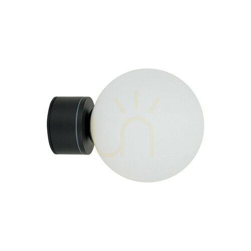 Prüfen Orbi Schwarze Wandleuchte 1 Xg9 IP44