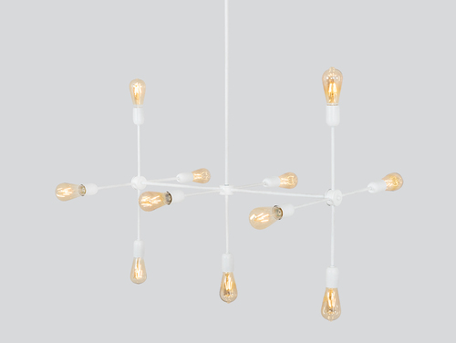 Prüfen CustomForm TRISO 11 Pendelleuchte 11xE27 60W weiß Loft Metall 93x57 cm höhenverstellbar