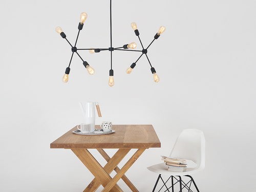 Prüfen Schwarze Pendelleuchte CustomForm TRISO 11 für 11 E27-Lampen