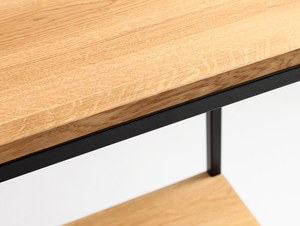 Konsolentisch CustomForm JULITA SOLID WOOD 75-2F aus Eichenholz, schwarz, 100 cm small 4