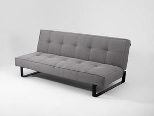 2-Sitzer Schlafsofa SLEEK – Stahlgrau (ET91), Schwarz small 3