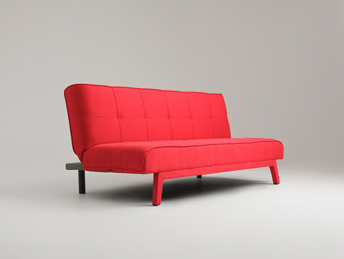 Prüfen Ausziehbares 2-Sitzer-Sofa CustomForm MODES blutrot ET60 schwarz