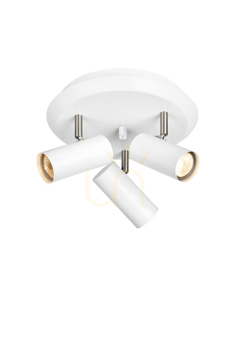 Prüfen Plafond Markslojd BARCELONA 107349 3-flammig weiß Metall 31 cm