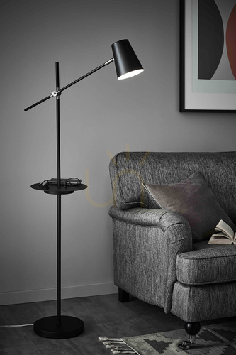 Prüfen Stehlampe Markslojd Linear USB schwarz Metall 144 cm 107307