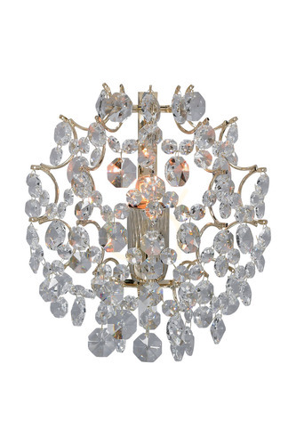 Prüfen Wandlampe Markslojd Rosendal 102334 Gold Metall Kristall Transparent 1-flammig