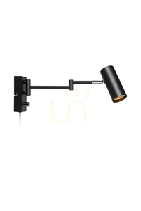 Wandleuchte Markslojd TORINO 107539 schwarz Metall mit Dimmer 1-flammig small 0