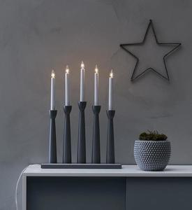 Kerzenhalter Markslojd MÅSESKÄR 5-flammig Holz grau-weiß 49 cm 704197 small 0