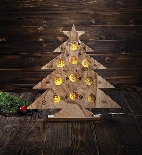 Prüfen Deko Holzbaum Markslojd HULDA Grau 40 cm LED 703920