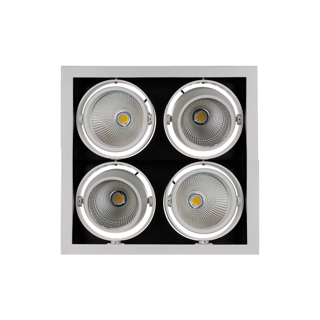 Prüfen Moderne Tag 4 X1 Led Cob Citizen 40 St 230 V 4 X27 W Ip20 Ww Downlight Square + Netzteil Moderne Tag 4 X1 Led Cob Citizen 40 St 230 V 4 X27 W Ip20 Ww Downlight Square + Netzteil