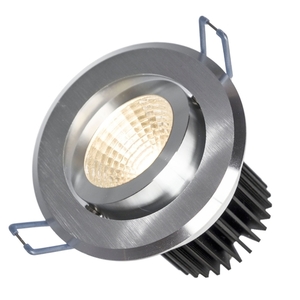 LED-Einbaustrahler Spectrum FIALE II 6W COB 38° 6000K silberner Ring small 0