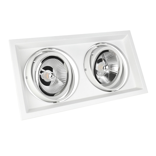 Prüfen Downlight Mdd Maxi Due Ar111 Gu10 X 2 Weiß