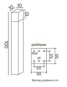 Außenstehleuchte SU-MA CUBE MAX CB-MAX 1000 DG dunkelgrau 100 cm Aluminium small 3