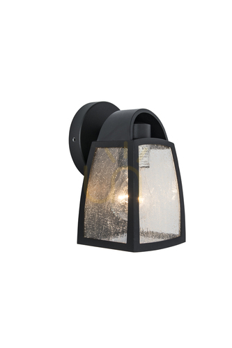 Prüfen Außenwandleuchte Lutec KELSEY schwarz Aluminium Glas 20 cm 5273701012
