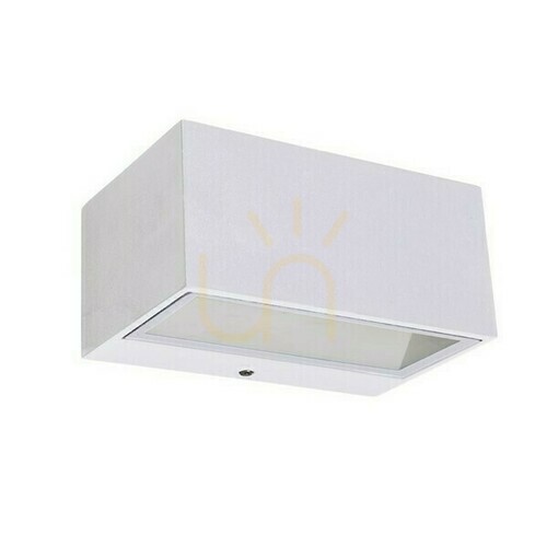 Prüfen Außenwandleuchte Lutec GEMINI LED weiß 10,5 W 4000 K Aluminium Glas 5189102032