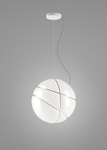 Prüfen Hängelampe Fabbian Armilla F50 13W - Weiß und Chrom - F50 A03 01