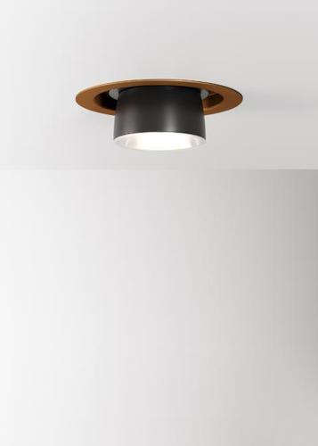 Prüfen Fabbian Claque F43 20W Einbauleuchte - Bronze - F43 F02 76