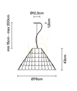 Hängelampe Fabbian Roofer F12 76cm - Grün - F12 A03 43 small 8
