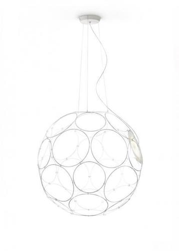 Prüfen Hängelampe Fabbian Giro F30 17W 67cm - Weiß - F30 A01 01