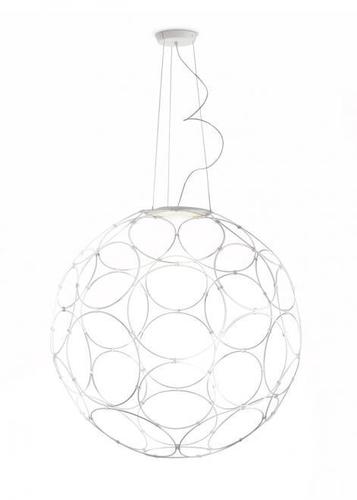 Prüfen Hängelampe Fabbian Giro F30 85cm - Weiß - F30 A03 01