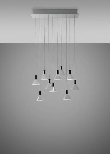 Prüfen Hängelampe Fabbian Multispot F32 60x15cm - 10 - Chrom - F32 A48 00