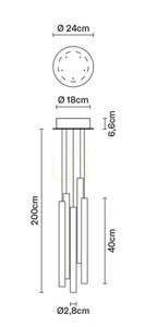 Hängelampe Fabbian Multispot F32 24cm - 5 - Chrom - F32 A02 00 4 Hängelampe Fabbian Multispot F32 24cm - 5 - Chrom - F32 A02 00 small 4
